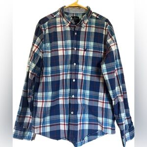 American Eagle Outfitters  Plaid Button Down Dress Shirt. Mens size Large.